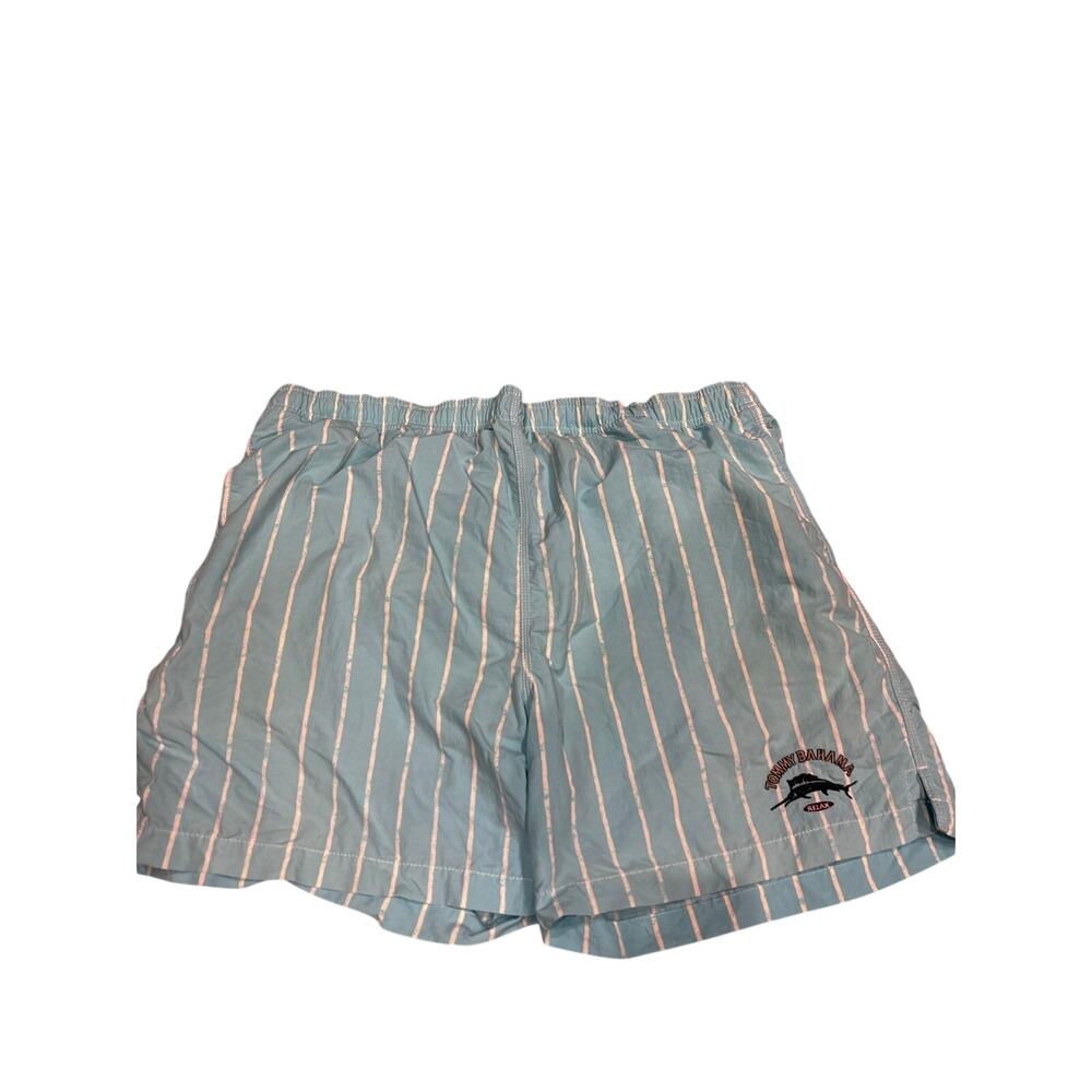 Vintage Tommy Bahama Blue White Stripe Swim Trunks Shorts Men’s XL